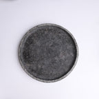 Round Stone Plate - Black Slate (Polished Base)