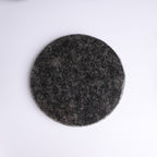 Round Stone Plate - Black Slate (Polished Base)