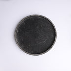 Round Stone Plate - Black Slate (Raw Base)
