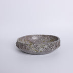 Rustic Stone Bowl - Moss Grey